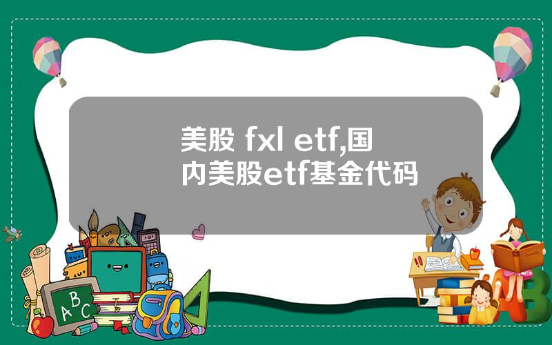 美股 fxl etf,国内美股etf基金代码